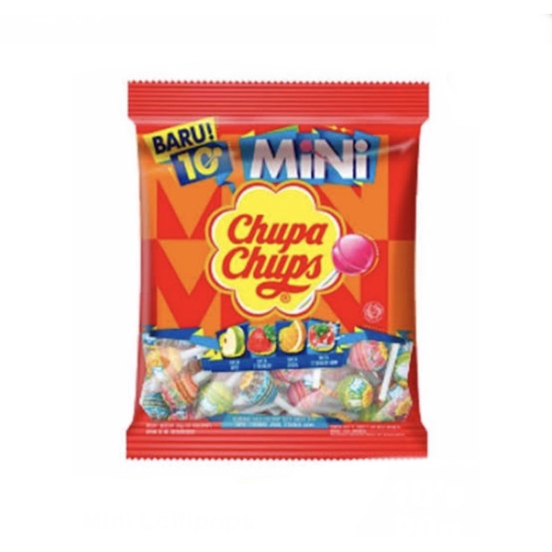 

Chupa Chups Mini Lollipops (10 lollipop) 60gr/Kembang gula lolipo aneka buah Baru