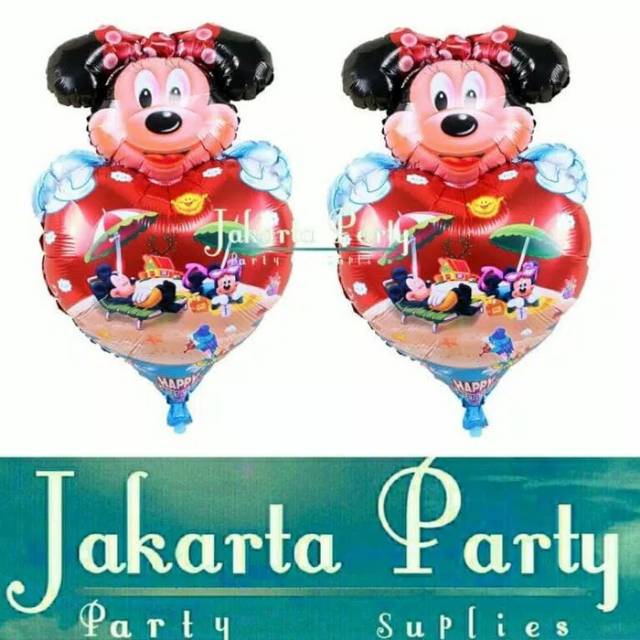 Balon Foil Minnie Love / Balon Foil Minnie Mouse - Jakarta Party