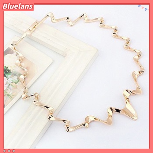 Bluelans Kalung Choker Rantai Gelombang Gaya Korea Untuk Wanita