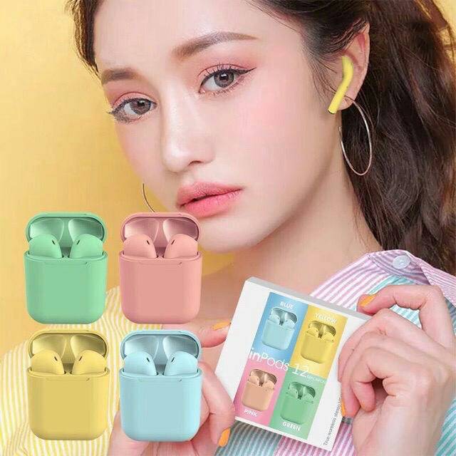 HEADSET BLUETOOTH INPOD i12 MACARON