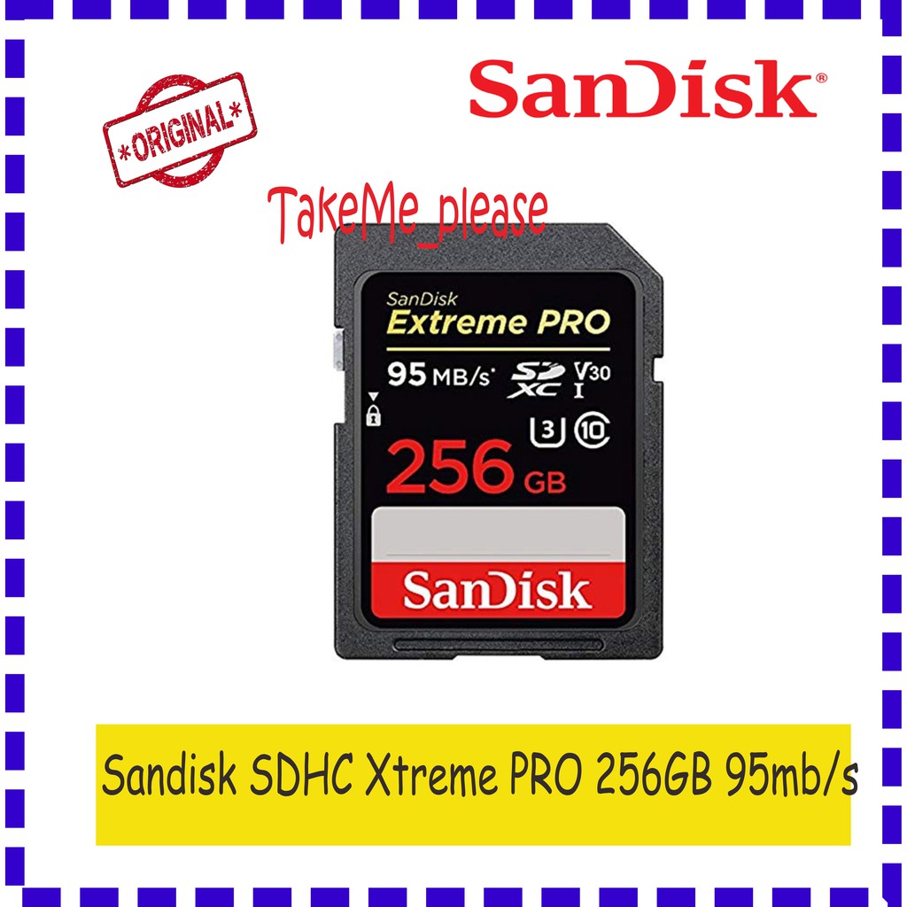 Карта памяти sandisk extreme pro sdhc uhs class 3 v30 95mb s 32gb