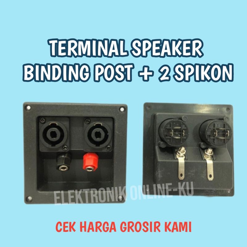 TERMINAL SPEAKER BINDING POST + 2 SPIKON