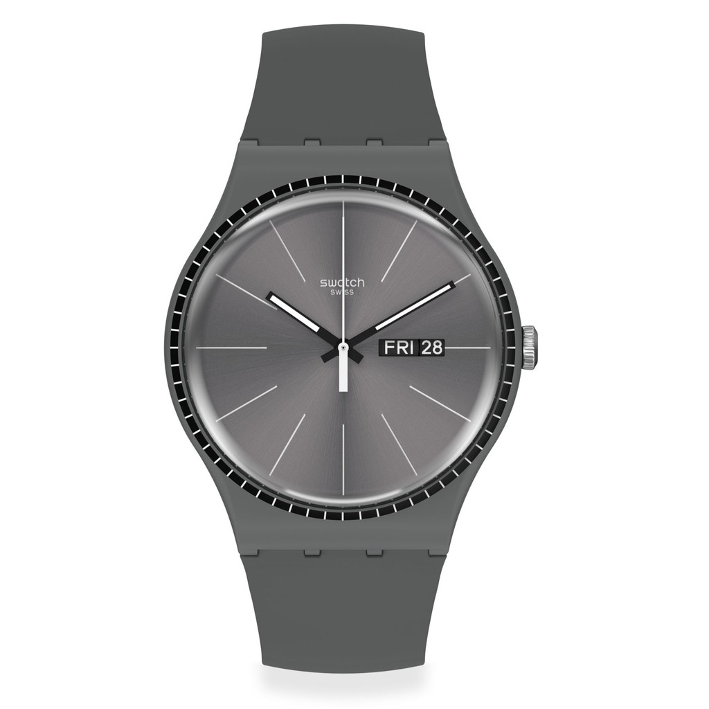 Jam Tangan Pria Swatch SUOM709 Grey Rails Original