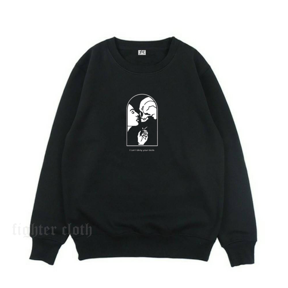 Mozzaproject Crewneck Sweatshirt Pria Wanita Black Series