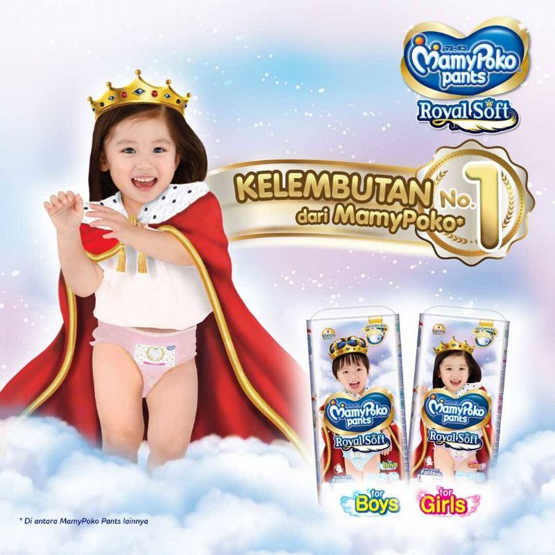 MAMYPOKO PANTS ROYAL SOFT S46 M42 L34 XL30 XXL24 BOYS GIRLS