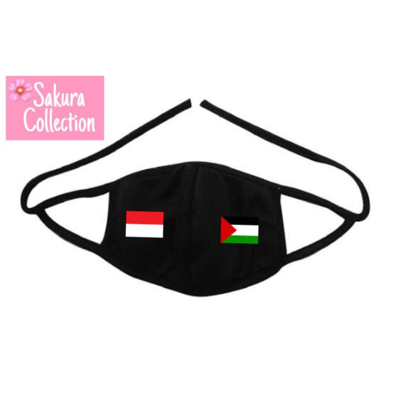 Masker Kain Earloop - Palestina Indonesia