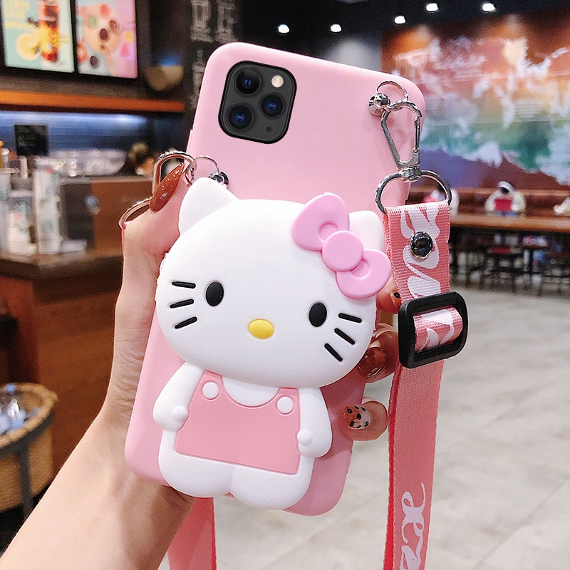 Soft Case dengan Dompet Koin Hello Kitty Lucu Cover VIVO 