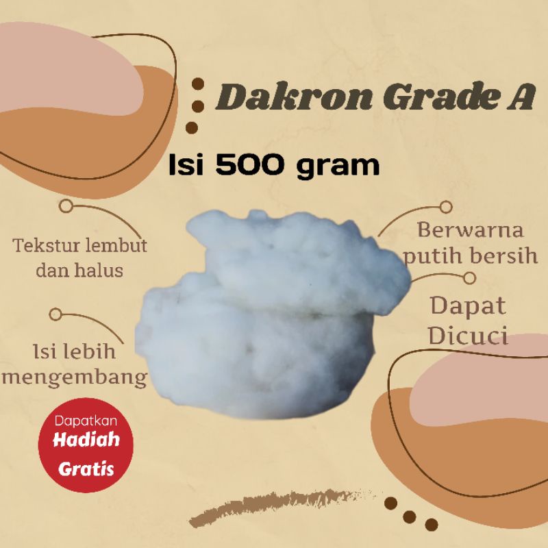 Dakron Silocon Grade A | Isi 500 Gram atau 1/2 kg