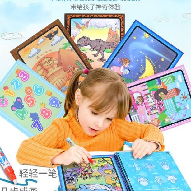 

((BISA COD)) MAGIC WATER BOOK / WATER DRAWING / BUKU MEWARNAI ANAK MAGIC PENA AIR / BEST SELLER