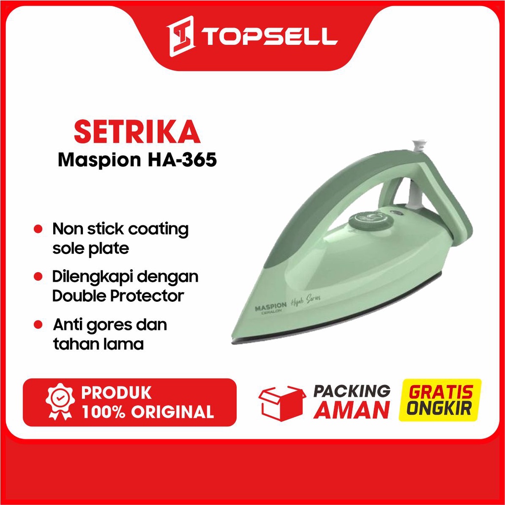 Setrika Maspion  HA-365 Garansi Resmi ELC