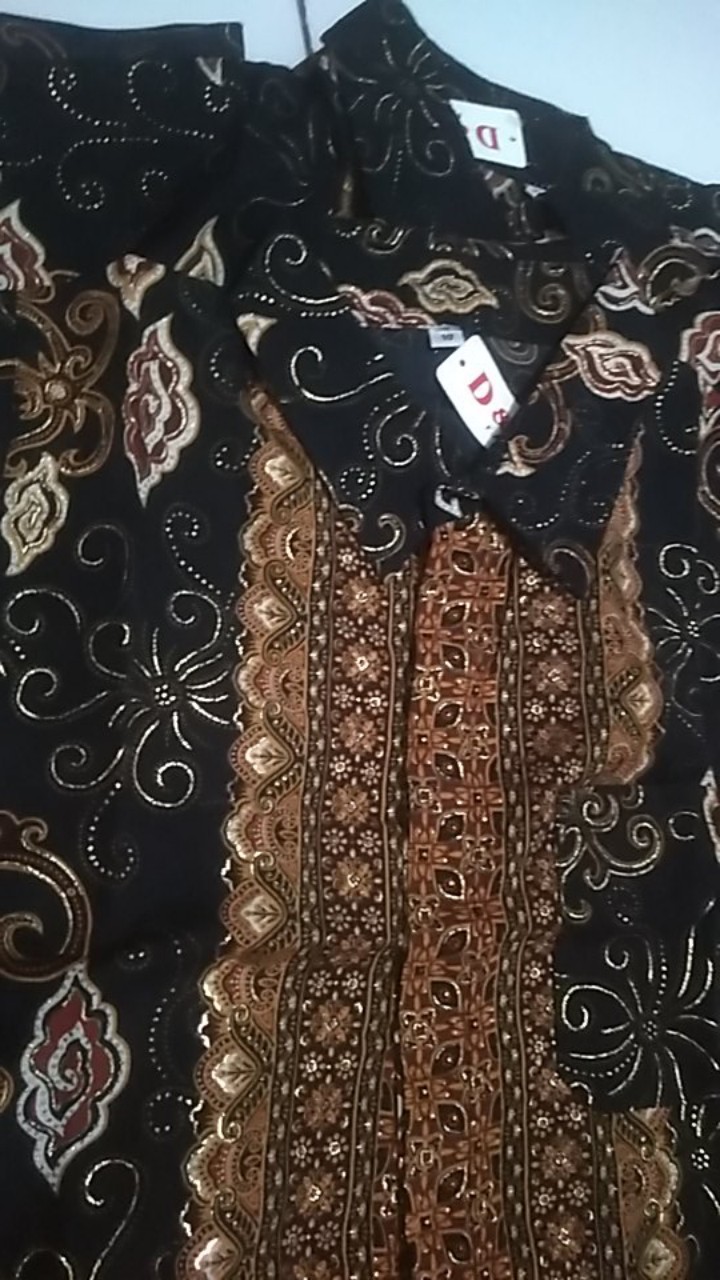 Sellyshop Kemeja Batik Awan Mendung Prada Foil Model Klep Intip Tgn Pdk(real Pict)