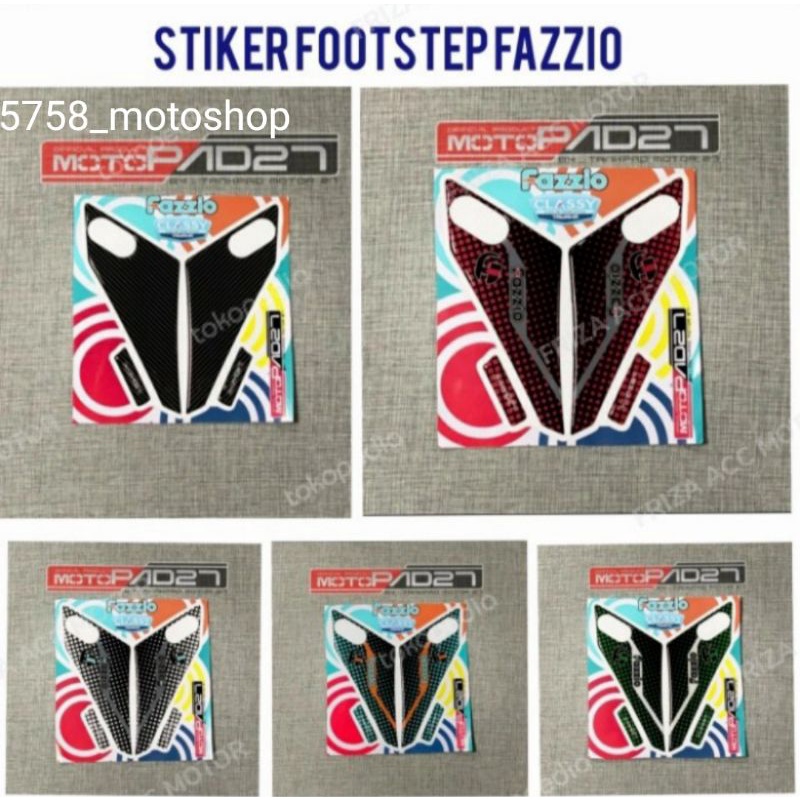 

Sticker Stiker Resin Timbul Fotstep Pijakan Alas Kaki Yamaha Fazzio 125 Premiu