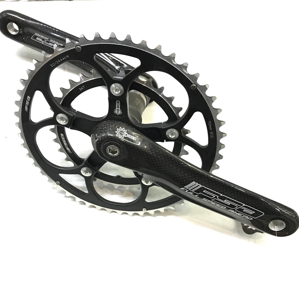 Crank Gear Depan Sepeda FSA Carbon Octalink Drive 50-34t TANPA BB