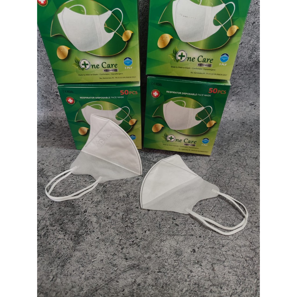 4PLY NECARE DB EMBOS - MASKER DUCKBILL NECARE NE CARE EMBOS GARIS - KEMENKES