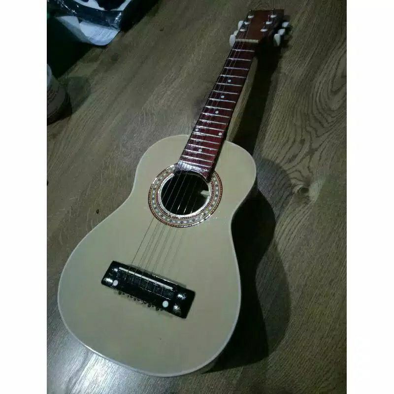 GITAR JUNIOR  / Ukulele senar 6 Gitar mini ACOUSTIK COD /  BONUS PIC / GARANSI PENGIRIMAN - PACKING  AMAN