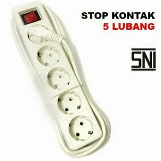 SALE STOP KONTAK SAMBUNGAN PROBEST 2 3 4 5 LUBANG PANJANG KABEL 1.5 / 3 / 5 METER SNI