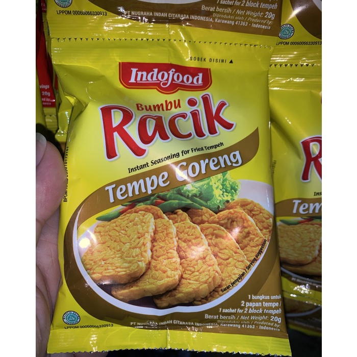 

Bumbu Racik Indofood Tempe Goreng 1 renceng isi 10 sachet