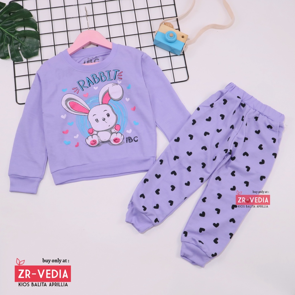 Setelan Chava uk 3-4 Tahun / Set Lengan Panjang Anak Perempuan Baju Tidur Premium Cotton Tebal