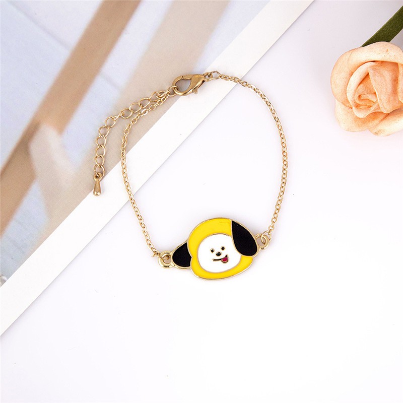 KPOP BTS Cartoon BT21 Bracelet Bantan Boys TATA CHIMMY COOKY Jewelry Fans Gift