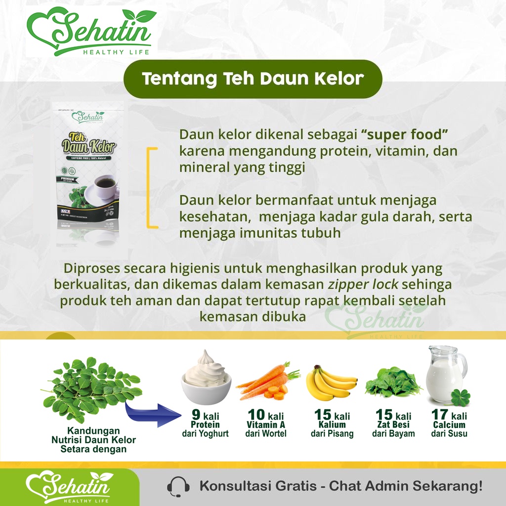 TEH CELUP DAUN KELOR 100% Organik Asli Anti-Kanker, Diabetes, Tingkatkan Imunitas dan Kekebalan Tubuh Original