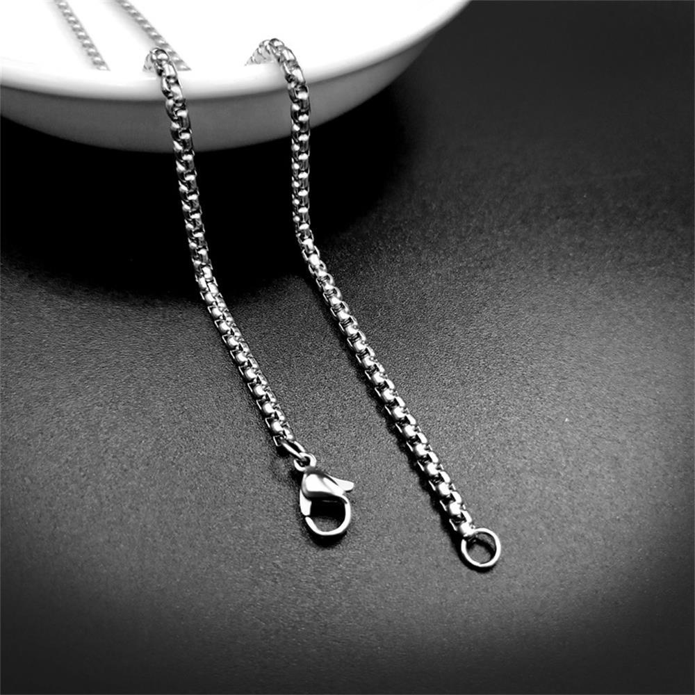 Wonder Kalung Stainless Steel Pesta Wanita Pria Pernyataan Warna Silver