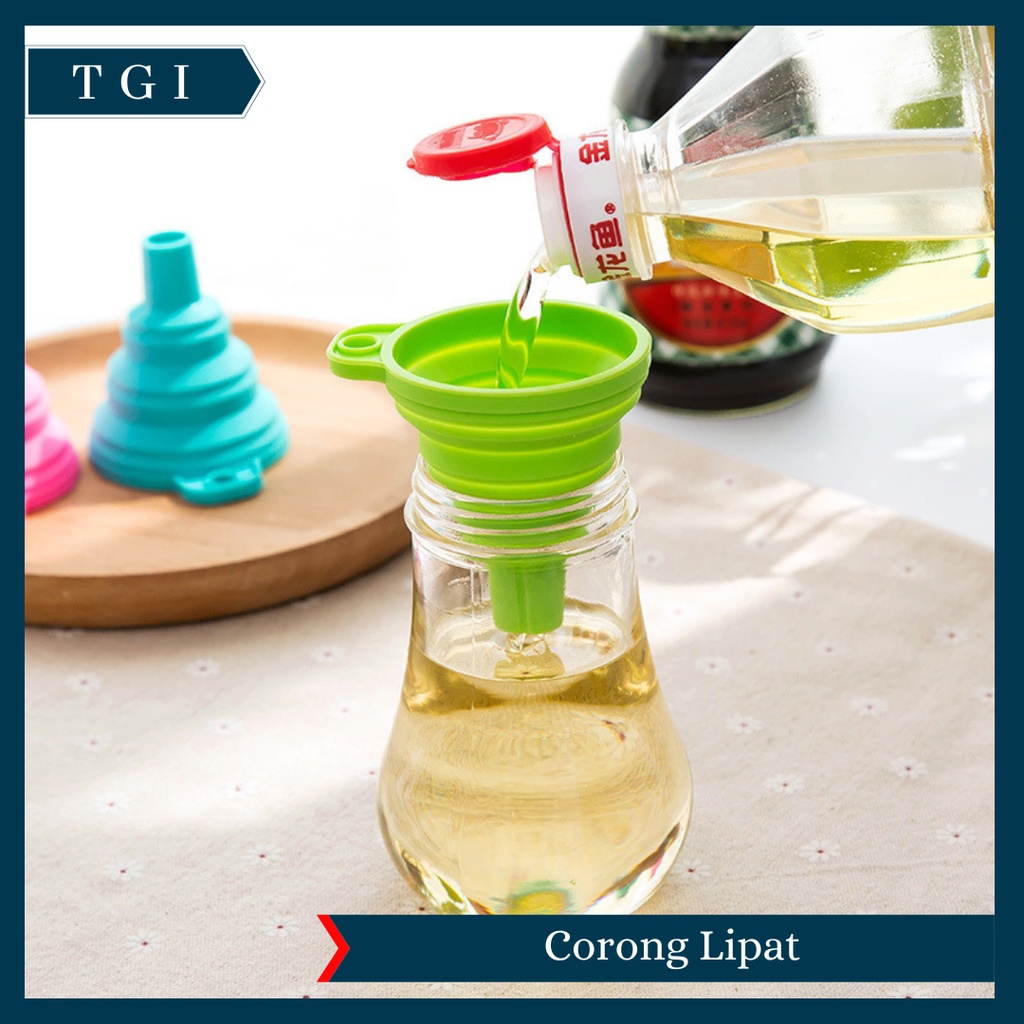 TGI - CORONG MINYAK AIR SILICONE PORTABLE / CORONG LIPAT SERBAGUNA