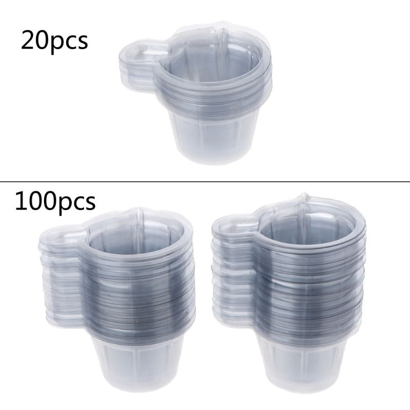 100 Pcs Cup Dispenser Bahan Plastik Sekali Pakai Ukuran 40ml Untuk Membuat Perhiasan