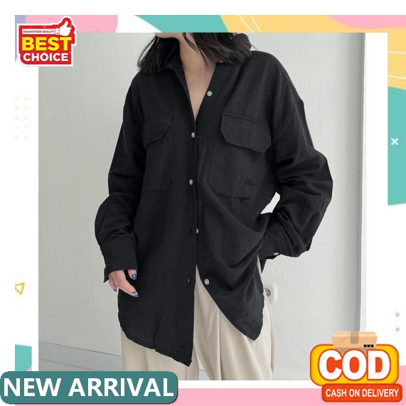 Kemeja Crop Top Atasan Lengan Panjang Kekinian Blouse Wanita Nazella Shirt Murah Terbaru Kemeja Krop
