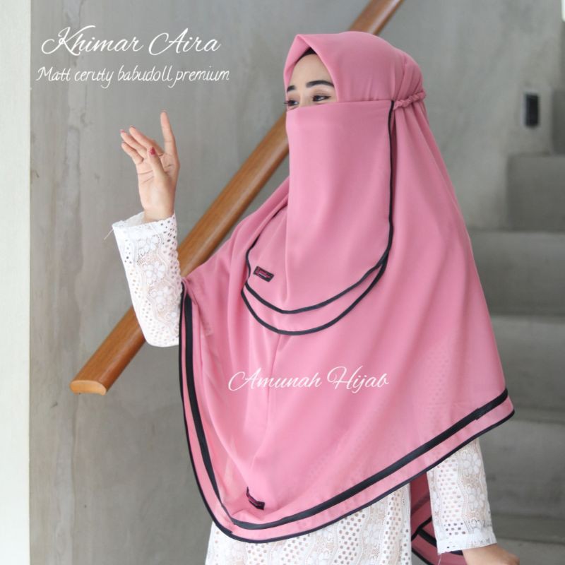 KHIMAR SEGITIGA INSTAN, KHIMAR AIRA (khimar segitiga instan free cadar)