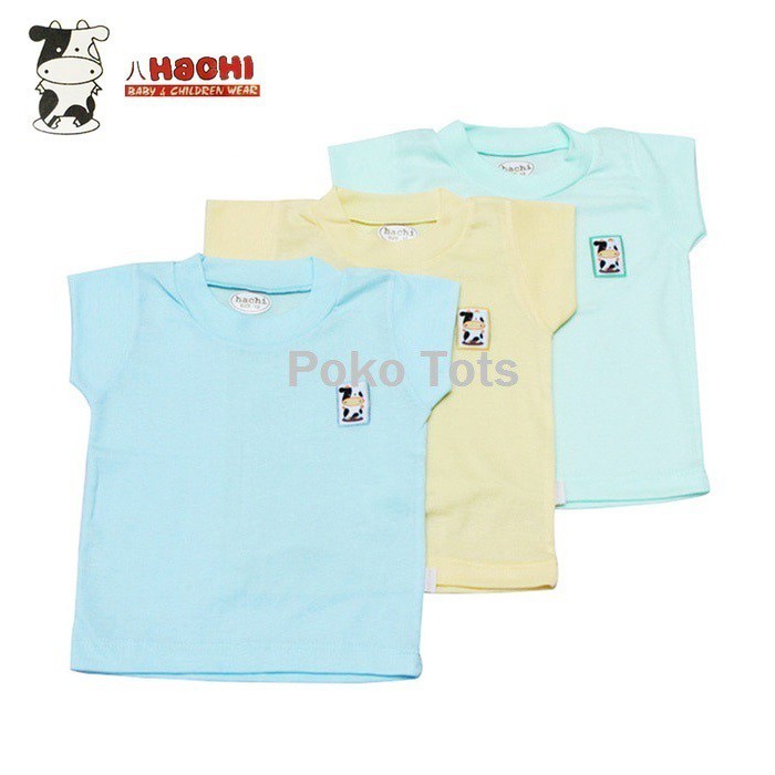 Hachi Kaos Oblong Ukuran 30 Tangan Pendek Bayi dan Anak Warna Polos