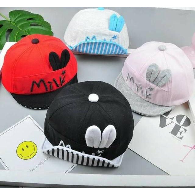 Topi bayi baby milk topi anak kupluk anak