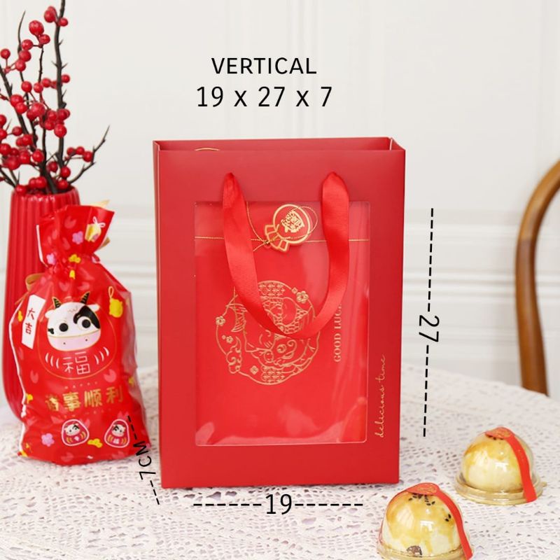 PAPER BAG MERAH IMLEK TAS HAMPERS HADIAH SINCIA GIFT BAG MEWAH