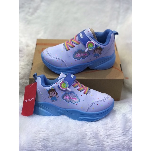 Sepatu sneakers anak ANDO LILY CANDY 3 warna sz 25-32