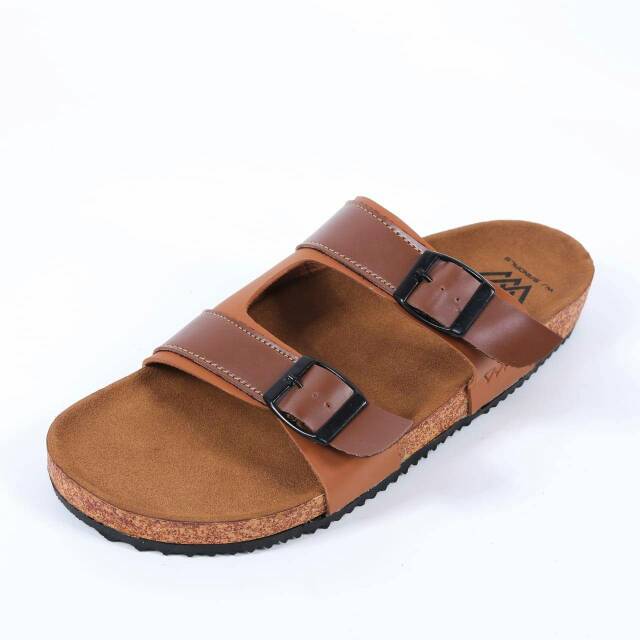 Sendal Pria Slide WJ Urban Bahan Kulit Santai Nyaman Jalan NgemalL HangOut