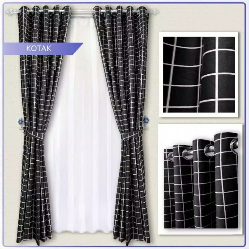 GORDEN JENDELA / GORDEN PINTU MINIMALIS SMOKRING MOTIF KOTAK