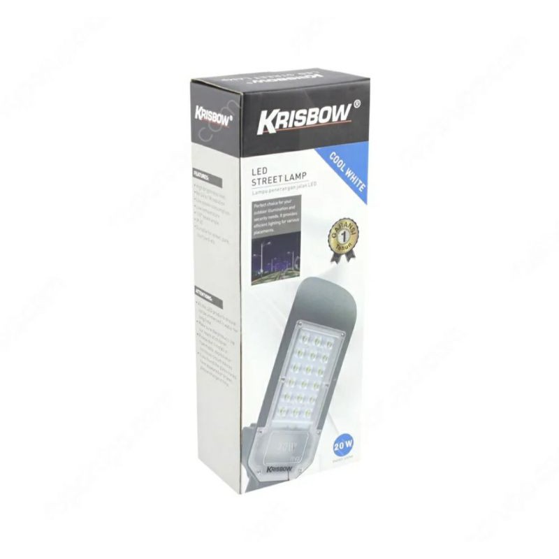 krisbow lampu jalan pjr led 20 watt