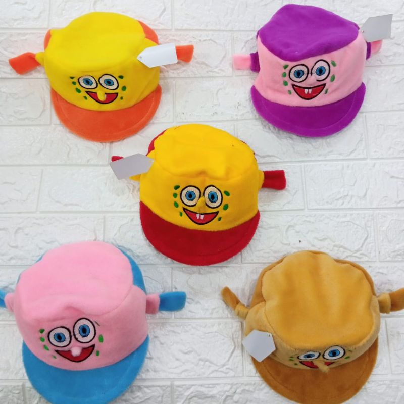TOPI BAYI KARAKTER SPONGEBOB - KUPLUK BAYI SPONGEBOB