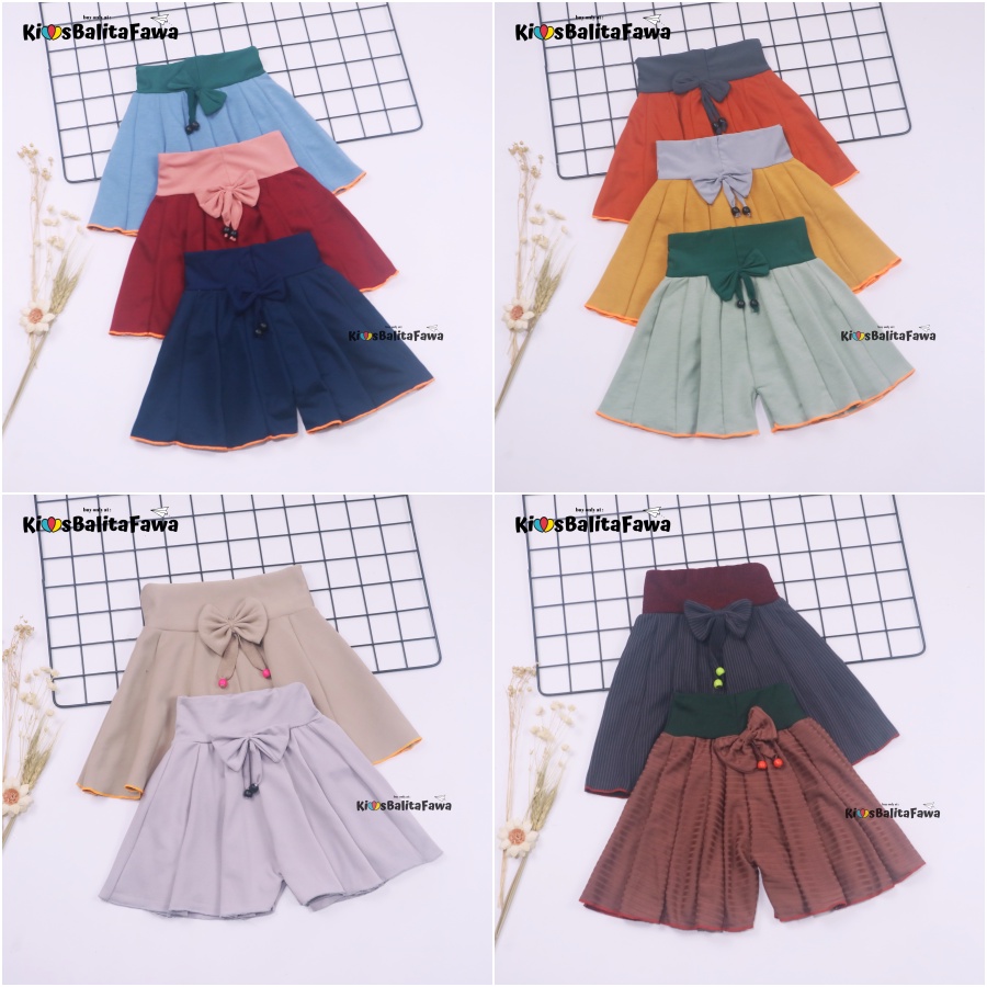 Rok Celana Polos Uk 1-10 Tahun / Bawahan Anak Perempuan Model Rok Celana Cewek Polos Grosir Adem babycinnamon