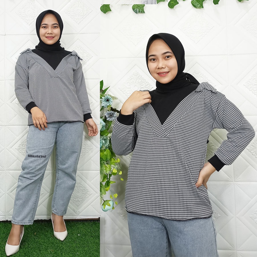 SAFTO TOP TURTLENECK ATASAN BLOUSE GL FASHION