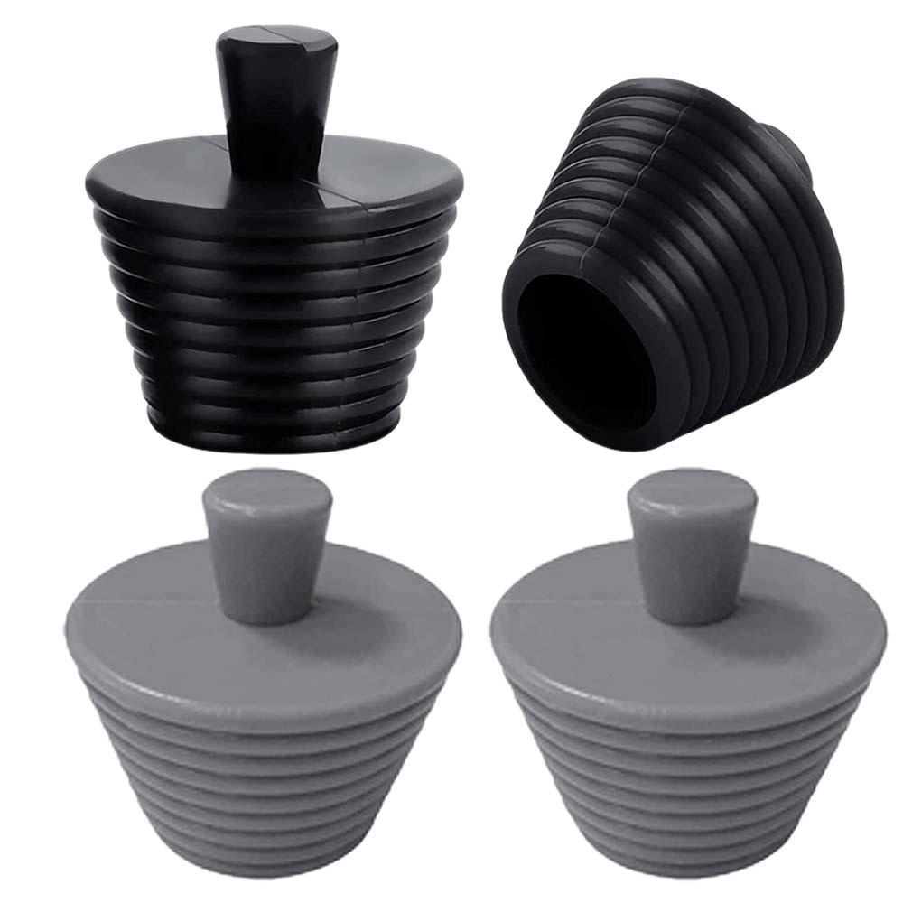 [Elegan] Stopper Pembuangan Bak Abu-Abu Universal Saluran Air Wastafel Kamar Mandi Hitam Laundry Tub Stopper