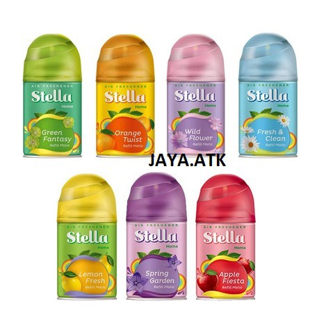 STELLA REFILL ISI ULANG PENGHARUM RUANGAN AEROSOL MESIN STELLA MATIC OTOMATIS 225 ML