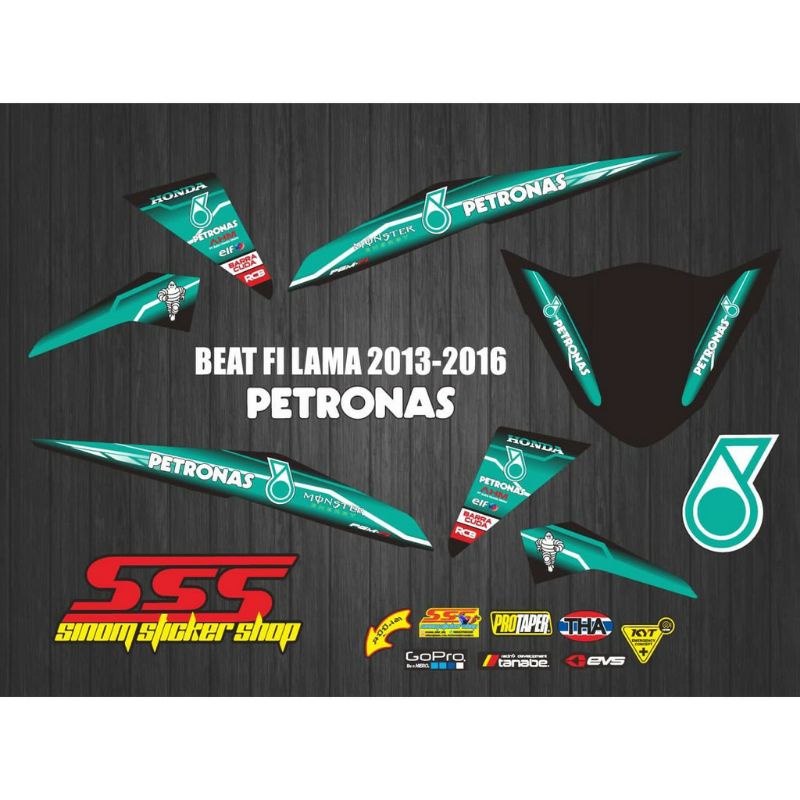 Striping variasi Beat Fi Lama Petronas