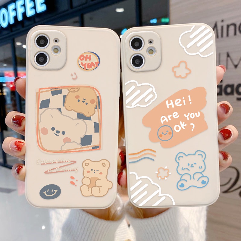 Soft Case TPU Motif Kartun Beruang Untuk Realme C25Y C21Y 9i 8i 7i 6i 5i 8 7 5 9 Pro Plus 8 Pro Plus 8 Pro C25 6s 5s C2 C3 50A C21 C15 C20 3011 C15