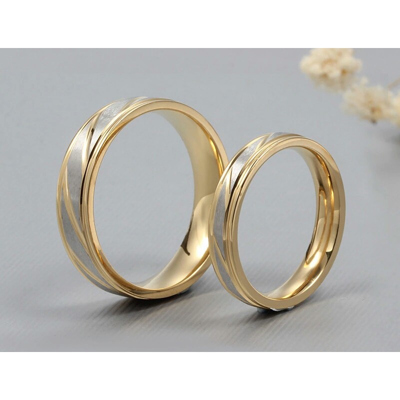 [OBRAL / SALE] Cincin Couple Titanium / Cincin Nikah titanium / Cincin Nikah Couple C015 warna EMAS