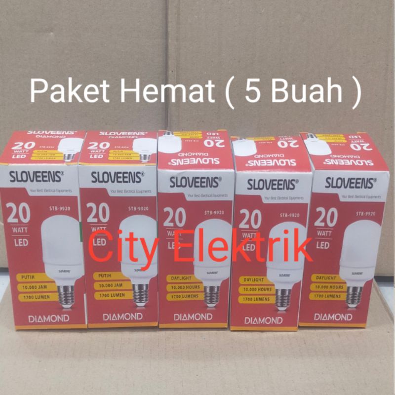 Lampu Led Murah Super Terang 20 Watt ( Paket 5pc )