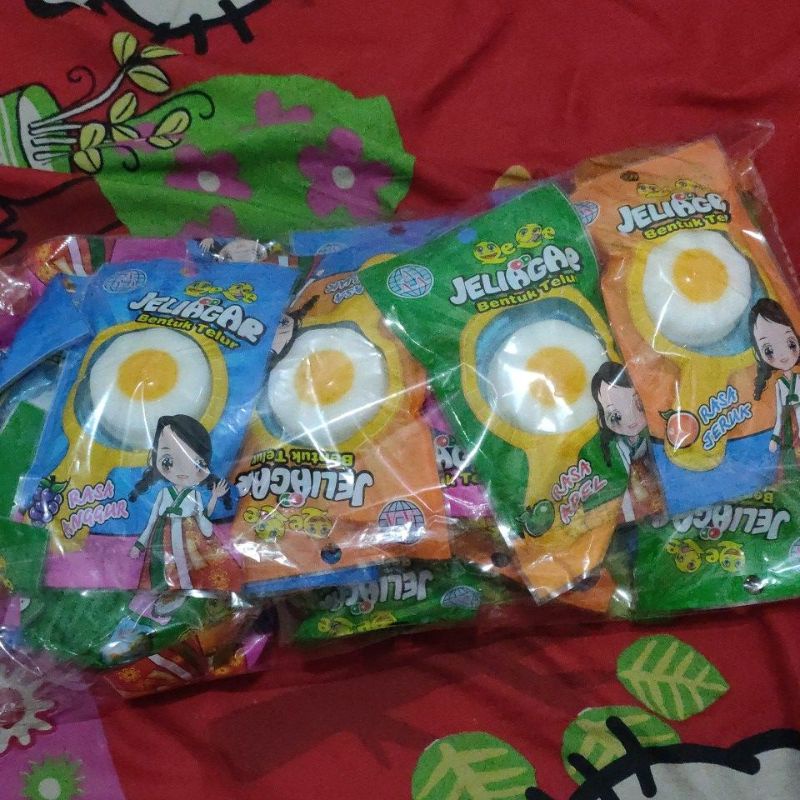 

Jeli agar bentuk telur telor ceplok dadar jelly sachet jeliagar HALAL