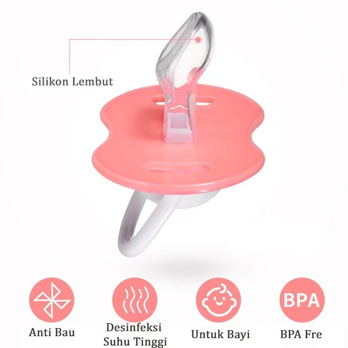 MOMMYCARE Dot Anti Jatuh / Tali Dot Baby / Dot Dengan Kotak Silikon / Empeng Rantai / Pacifier Bayi + Box-5
