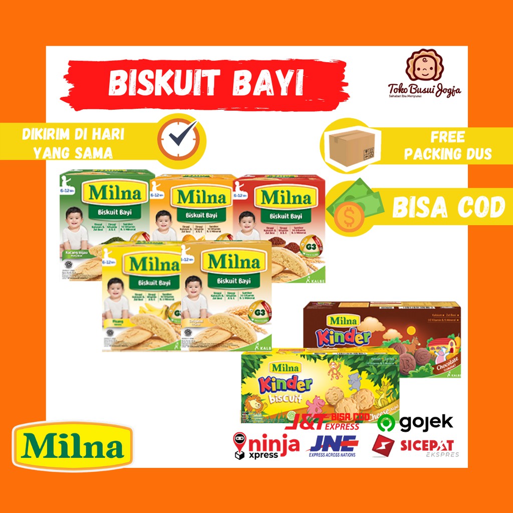 Milna Biskuit Bayi 6 12 Bulan Kinder 1 Tahun Bubur Bayi Finger Food