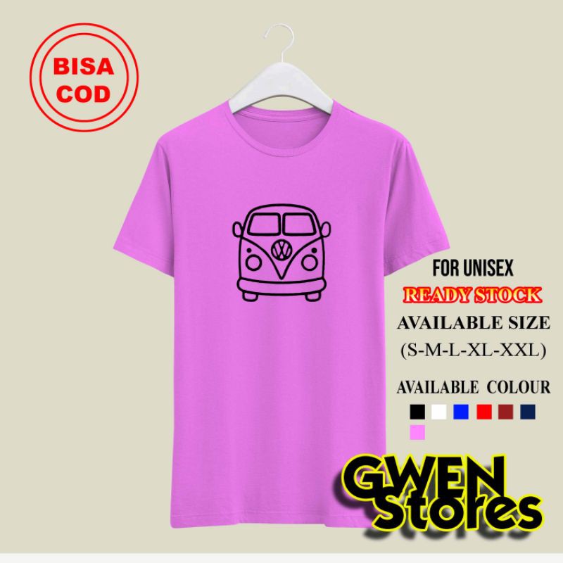 Kaos Tshirt Distro Volkswagen Kaos Vw Combi Baju Atasan pria