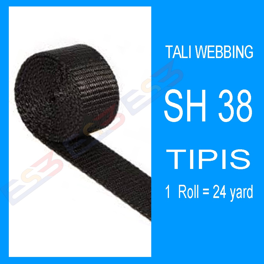 Tali Webbing 3.8Cm Tabular Hammock Tas Nylon Tali Sling Belt Roll Tali Sling Pita Bisban Webbing Rop